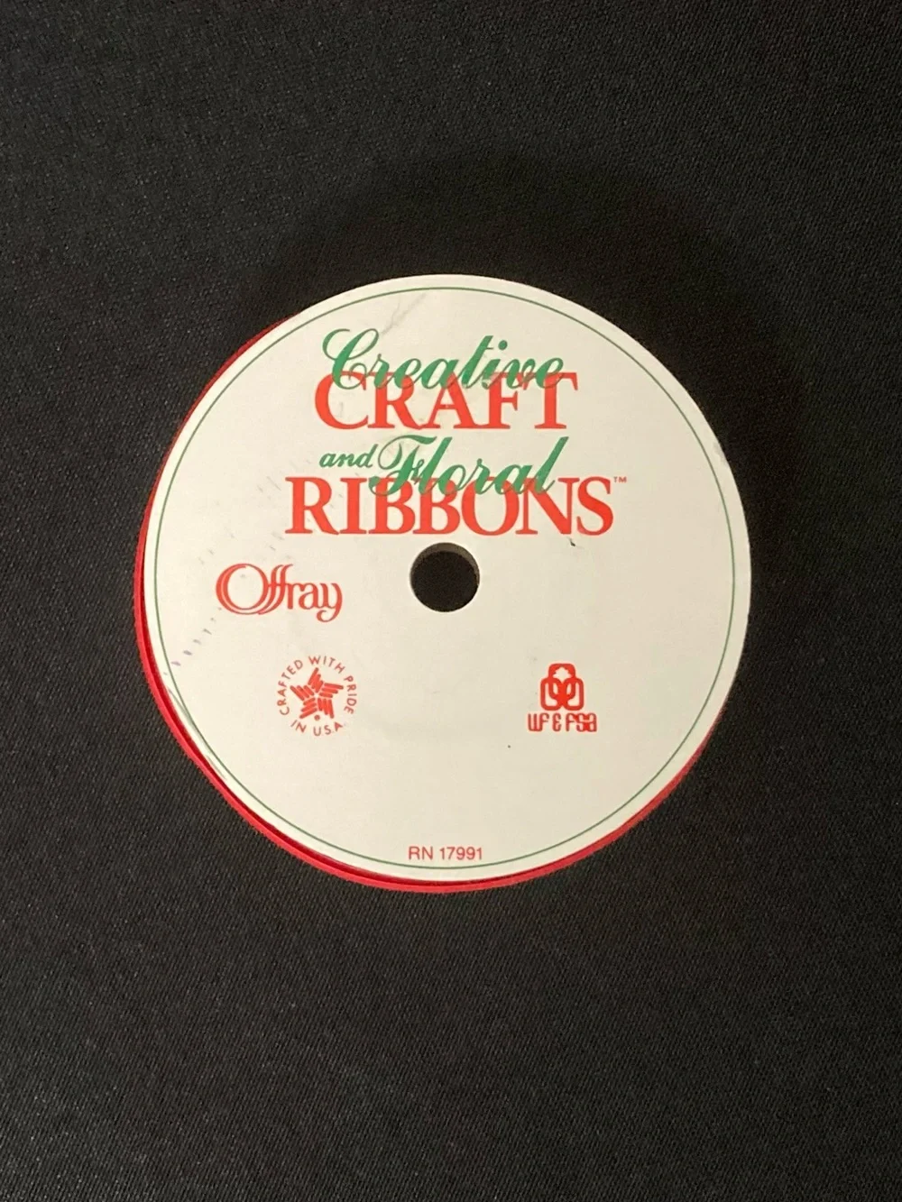 ⭐️ Vintage Offray Bright Cherry Red Velvet Craft Ribbon 1” x 180”